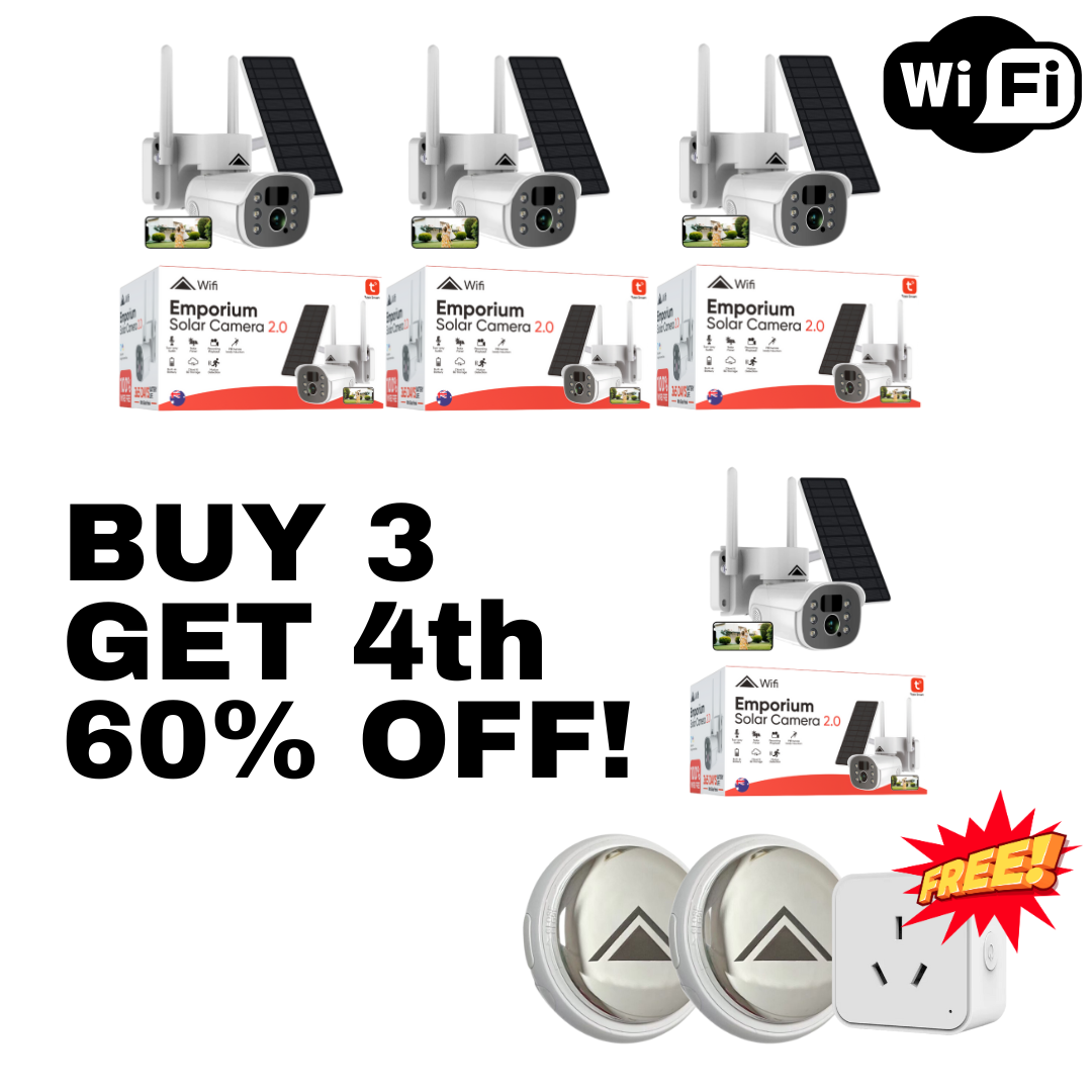 4 x Emporium Hut Solar Camera Pro 2.0 (WIFI) Bundle