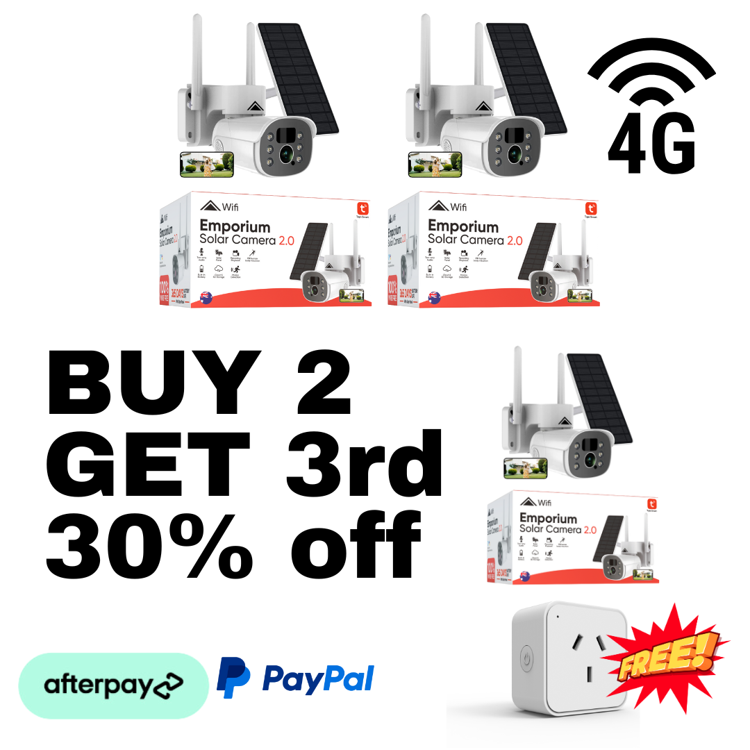 3 x Solar Camera Pro 2.0 (4G Sim not included) Bundle